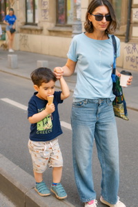 Mother with a little boy